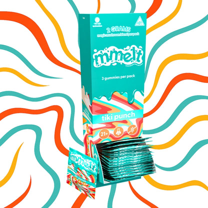MMELT Mushroom Gummies Party Pack, Tiki Punch, 60 Ct, front pack hero image